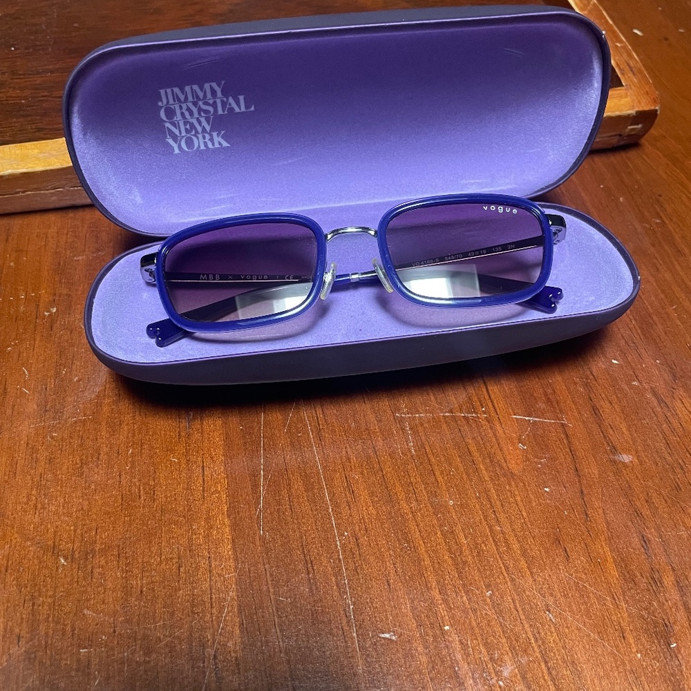 Vogue Purple Rectangular Sunglasses